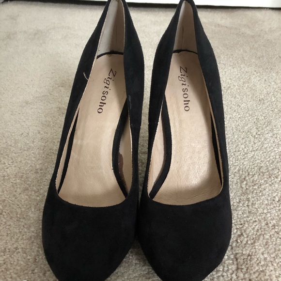 BASIC BLACK PUMP HEEL SIZE 7.5 - Picture 1 of 4